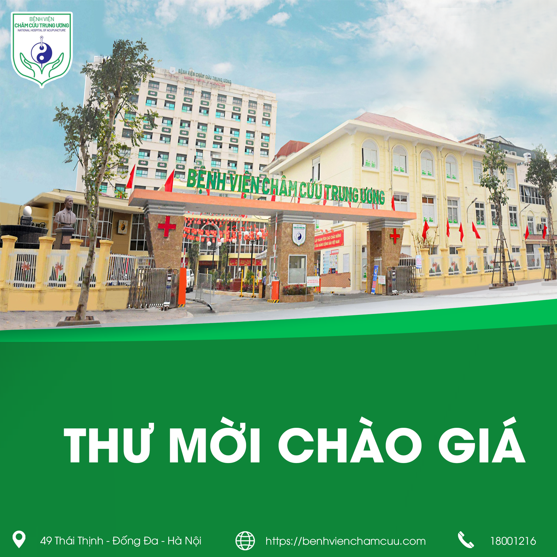 Thư mời chào giá: Hóa chất, thiết bị y tế phục vụ công tác khám chữa bệnh tại Bệnh viện Châm cứu Trung ương