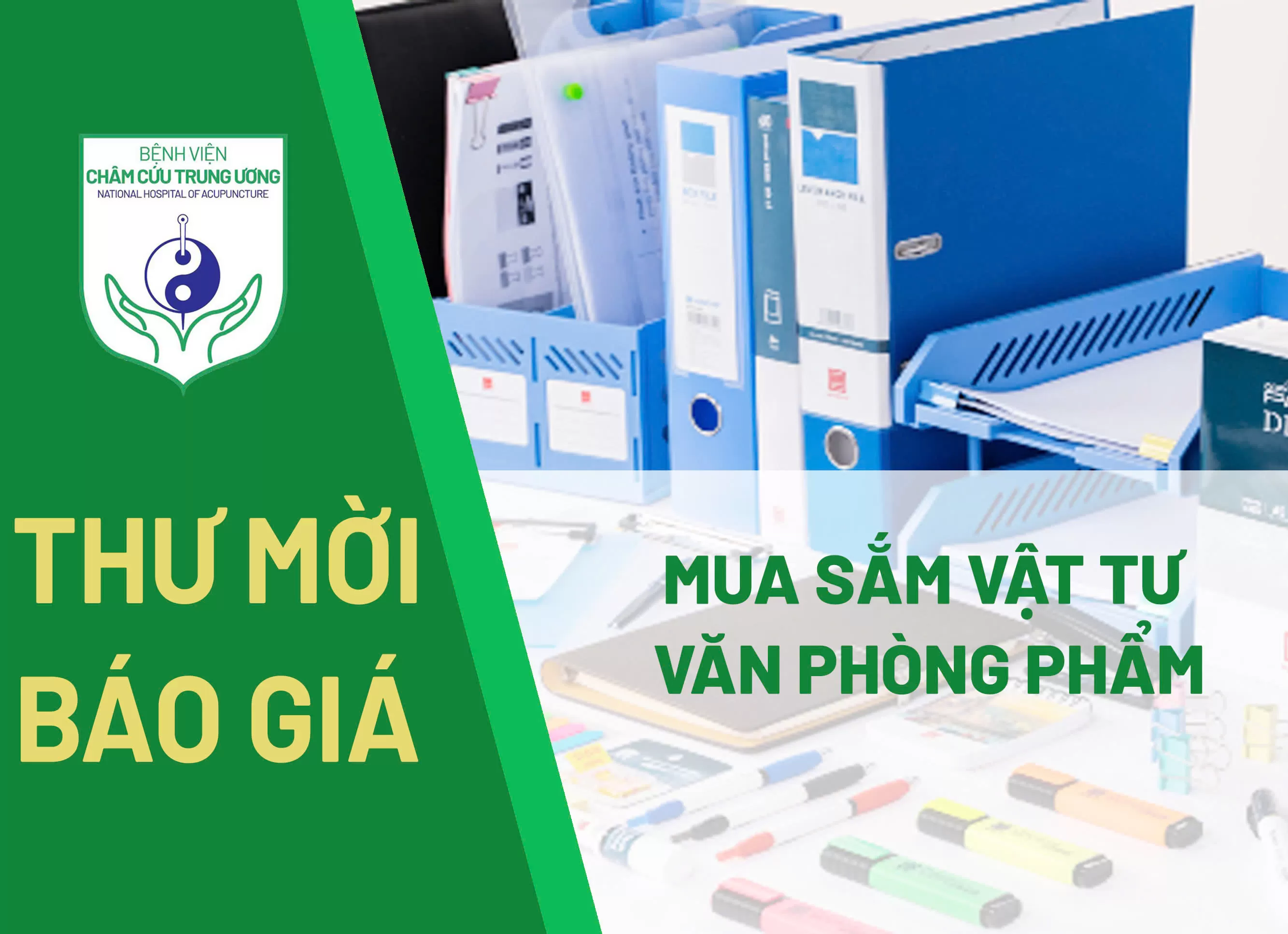 Thư mời báo giá mua sắm vật tư văn phòng phẩm