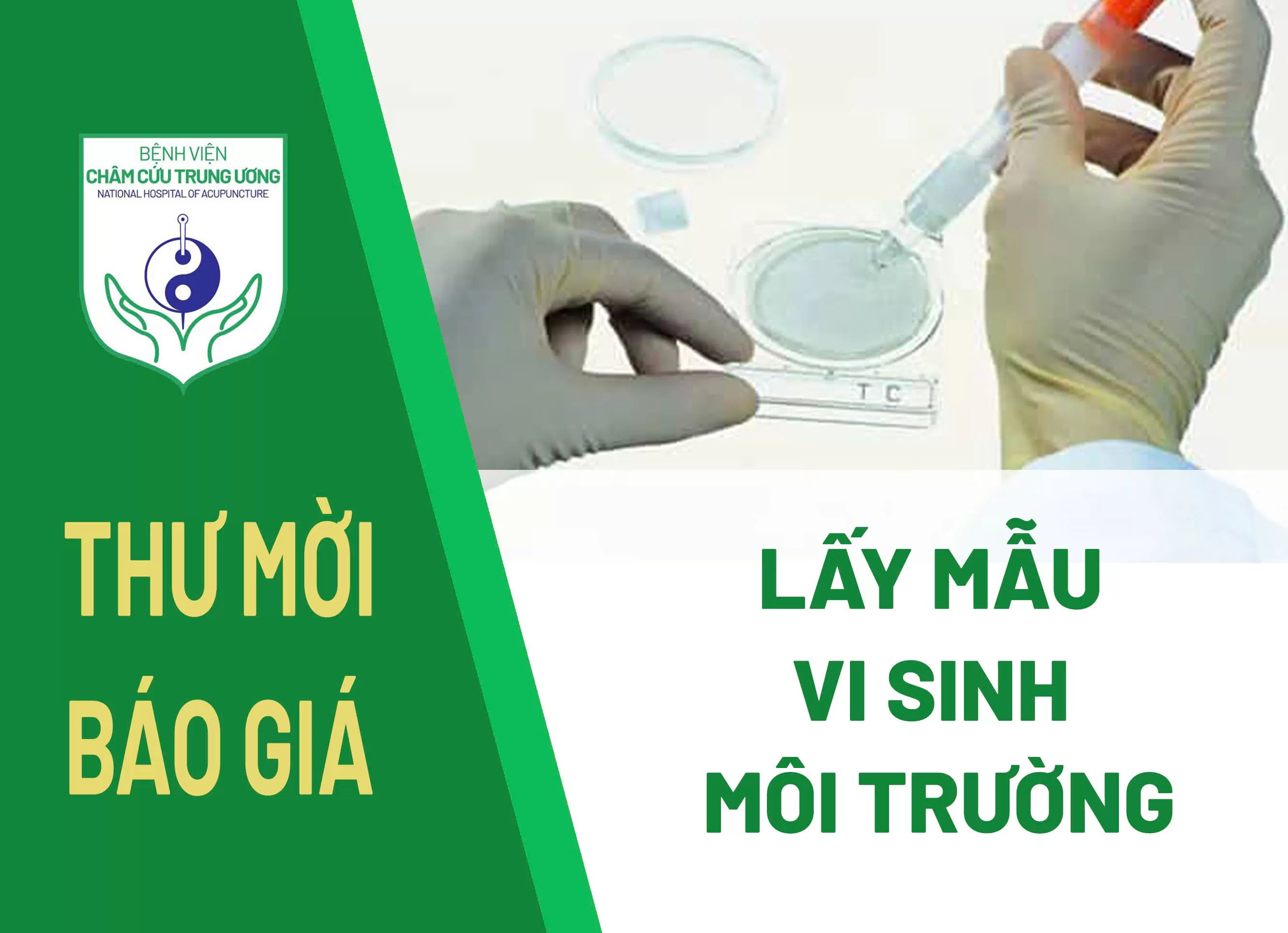 Thư mời báo giá : Lấy mẫu  vi sinh môi trường