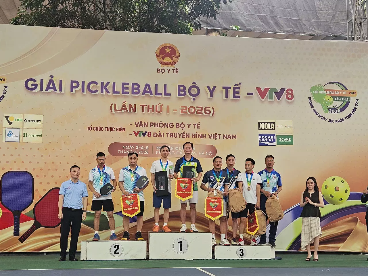 BỆNH VIỆN CHÂM CỨU TRUNG ƯƠNG GIÀNH GIẢI NHẤT ĐÔI NAM TẠI GIẢI PICKLEBALL BỘ Y TẾ - VTV8 LẦN THỨ I NĂM 2026
