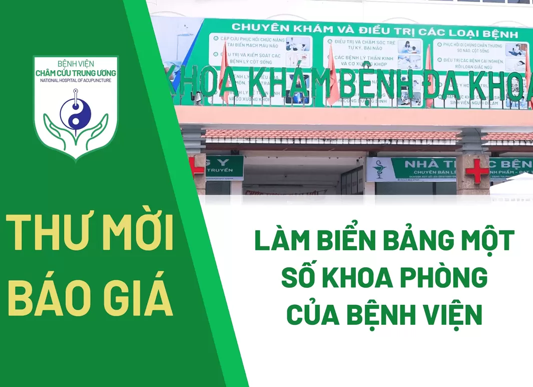 Thông báo mời chào giá làm biển bảng một số khoa phòng