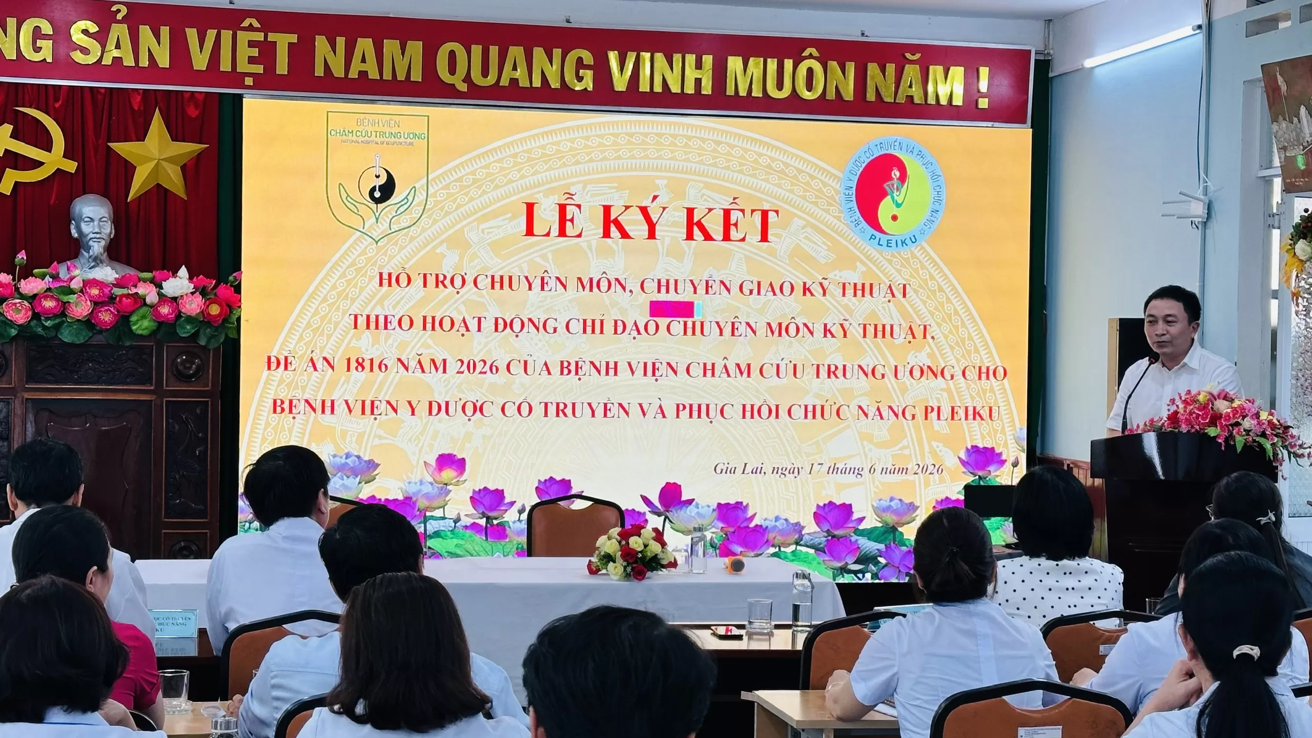 Bệnh viện Châm cứu Trung ương chuyển giao kỹ thuật tại Bệnh viện Y dược cổ truyền - Phục hồi chức năng Pleiku, tỉnh Gia Lai