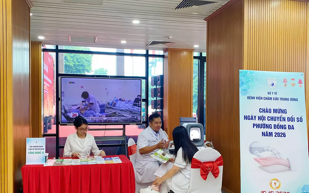 Bệnh viện Châm cứu Trung ương tham gia ngày hội chuyển đổi số phường Đống Đa năm 2026